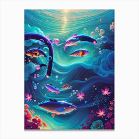 Fishes In The Ocean Canvas Print