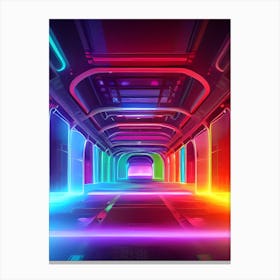 Neon Futuristic Sci Fi Canvas Print