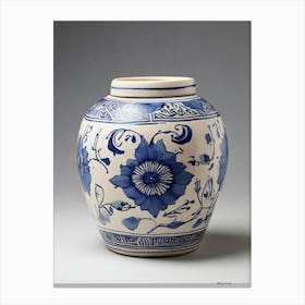 Chinese Blue And White Vase.2 Canvas Print