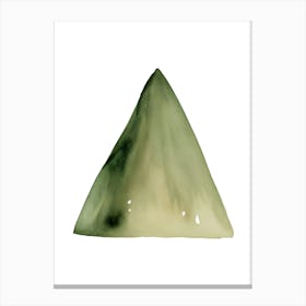 Green Triangle Canvas Print