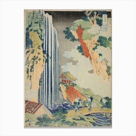 The Waterfall At Ono On The Kisokaidō, Katsushika Hokusai Canvas Print