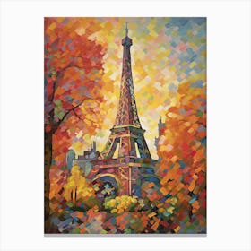 Eiffel Tower Paris France Paul Signac Style 4 Canvas Print