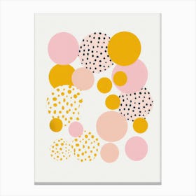 Abstract Polka Dot Circles Canvas Print