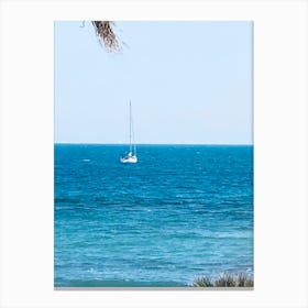 Sailboat On The Ocean Canvas Print