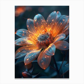 Flower Glows In The Dark Canvas Print