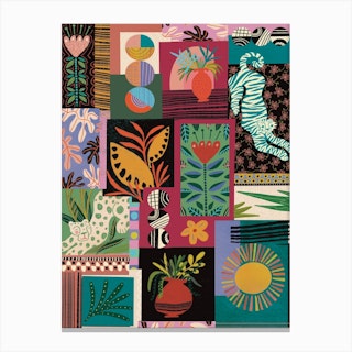 Patchwork Of Pattern  Canvas Print