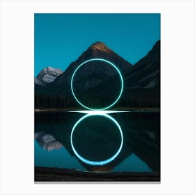 Lake Reflection Circles 1 Canvas Print