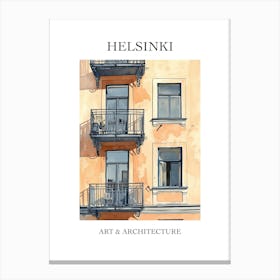 Helsinki Travel And Architecture Poster 2 Canvas Print