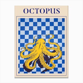 Octopus Seafood Poster Canvas Print