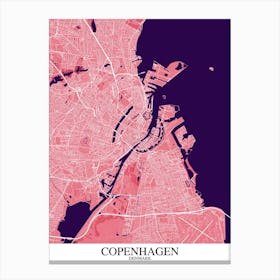 Copenhagen Pink Purple Canvas Print