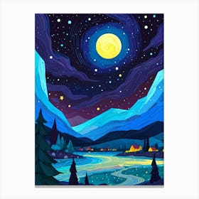 Night Landscape 1 Canvas Print