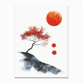 Red Cherry Tree Canvas Print