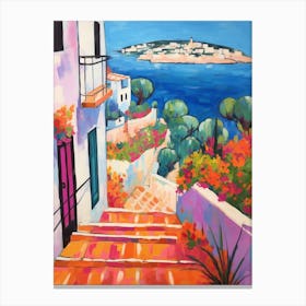 Ibiza Spain 4 Fauvist Painting Canvas Print