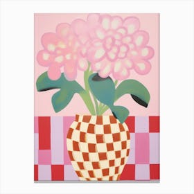 Hydrangeas Flower Vase 3 Canvas Print