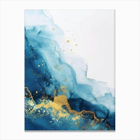 Blue And Gold Abstract Canvas Print Canvas Print