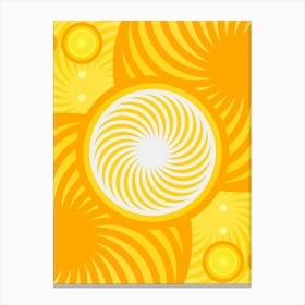 Geometric Glyph Abstract in Happy Yellow and Orange n.0018 Canvas Print