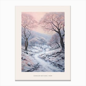 Dreamy Winter National Park Poster  Exmoor National Park England 1 Canvas Print