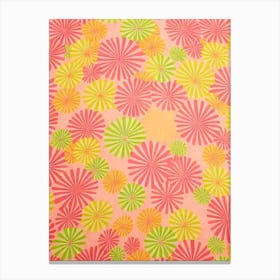 Umbrella Tree Floral Print Warm Tones 2 Flower Canvas Print