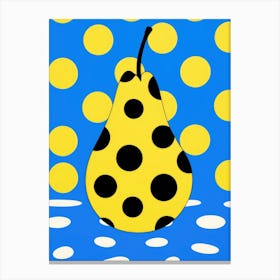 Pear and Dots Pop-art 1 Canvas Print