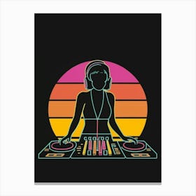 Dj woman 1 Canvas Print