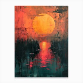 Sunset Over Water Canvas Print