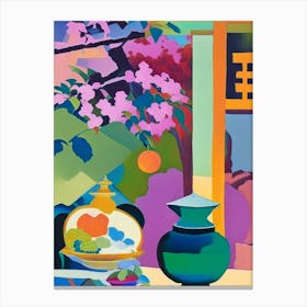 Kenrokuen, Japan Abstract Still Life Canvas Print