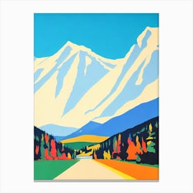 Aspen, Usa Midcentury Vintage Skiing Poster Canvas Print