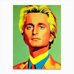 Michael Douglas Colourful Pop Movies Art Movies Canvas Print