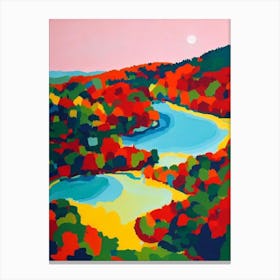 Krka National Park Croatia Abstract Colourful Canvas Print