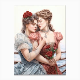 Titanic Ladies Colour Sketch 2 Canvas Print