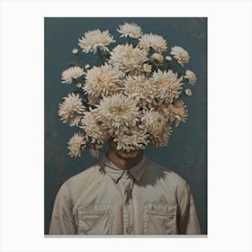 Flowers On The Head 6 Canvas Print