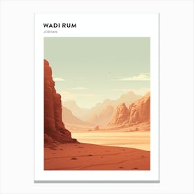 Wadi Rum Trek Jordan Hiking Trail Landscape Poster Canvas Print