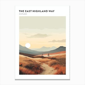 The East Highland Way Scotland 3 Hiking Trail Landscape Poster Canvas Print