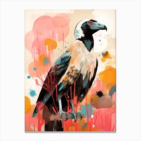 Bird Painting Collage Vulture 3 Canvas Print