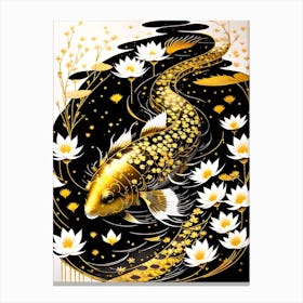 Gold Koi Fish Canvas Print