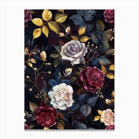 Wallpaper Roses 1 Canvas Print