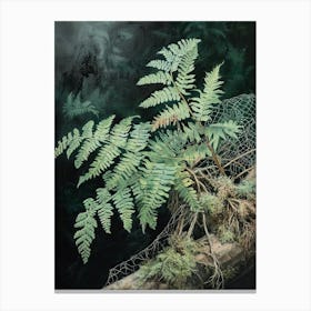 Netted Chain Fern Painting 4 Canvas Print