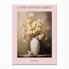 Classic Flowers Market  Freesia Floral Poster 1 Canvas Print