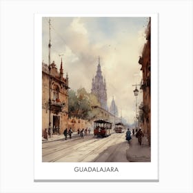 Guadalajara Watercolor 2travel Poster Canvas Print