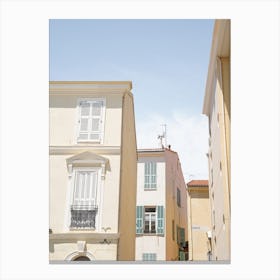 Pastel Houses In France Canvas Print