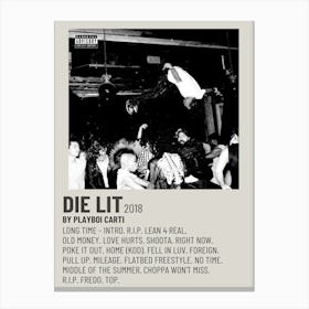 Feilei Playboi Carti Die Lit Rap Album Poster Canvas Print