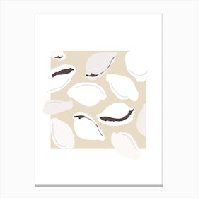 Summer Beach Cutout Shells Canvas Print