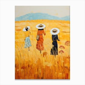 Women In The Field Canvas Print