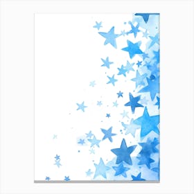 Blue Stars Background Canvas Print