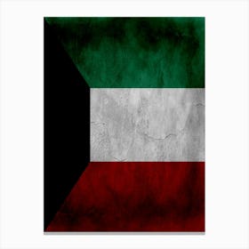 Kuwait Flag Texture Canvas Print