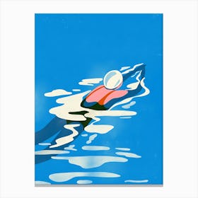 Swimmer In The Water Canvas Print