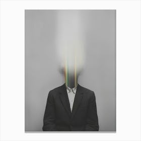 Man In A Suit Surreal Portrait Canvas Print