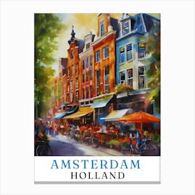 Netherlands Amsterdam, travel poster, wall art print, Amsterdam painting,97 Canvas Print