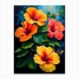 Hibiscus Flowers Canvas Print