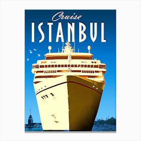 Istanbul Cruiser Ship Canvas Print